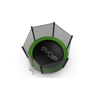 Батут EVO Jump External 6ft (Green) с внешней сеткой и лестницей, диаметр 6ft (зеленый) (фото, вид 3)