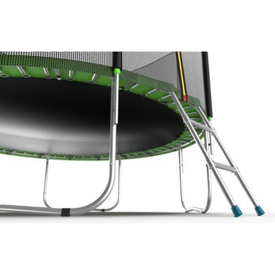 Батут EVO Jump External 6ft (Green) с внешней сеткой и лестницей, диаметр 6ft (зеленый) (фото, вид 4)