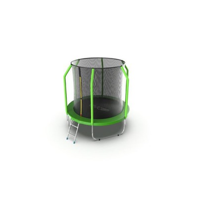 Батут EVO Jump Cosmo 6ft (Green) с внутренней сеткой и лестницей (фото, вид 1)