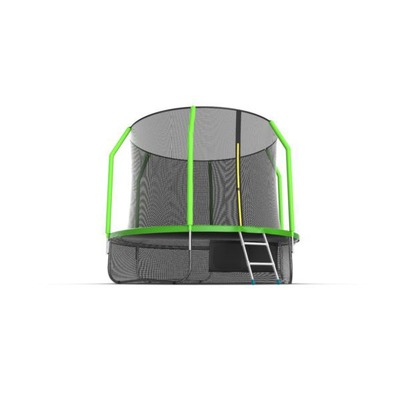 Батут EVO JUMP Cosmo 10ft (Green) + Lower net с внутренней и нижней сеткой и лестницей (фото, вид 4)