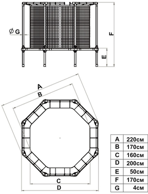 Батут Leco Starter 210 см (фото, вид 1)
