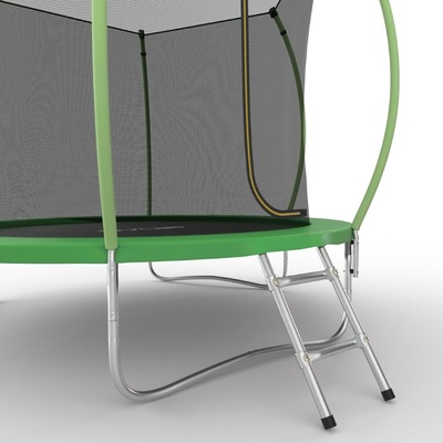 Батут EVO JUMP Internal 8ft (Green) с внутренней сеткой и лестницей, диаметр 8ft (зеленый) (фото, вид 3)