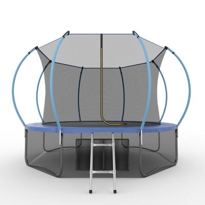 Батут EVO JUMP Internal 12ft (Blue) + Lower net с внутренней и нижней сеткой и лестницей (фото)