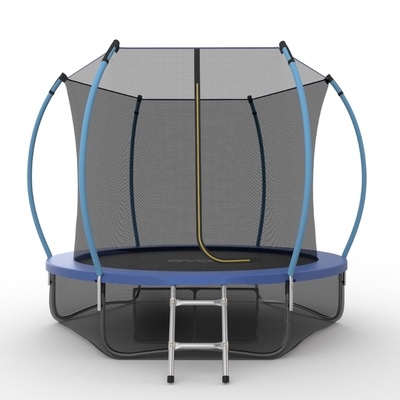 Батут EVO JUMP Internal 8ft (Blue) + Lower net с внутренней и нижней сеткой и лестницей (фото)