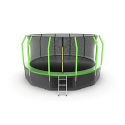 Батут EVO JUMP Cosmo 16ft (Green) + Lower net с внутренней и нижней сеткой и лестницей