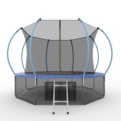 Батут EVO JUMP Internal 12ft (Blue) + Lower net с внутренней и нижней сеткой и лестницей