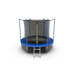 Батут EVO JUMP Internal 10ft (Sky). с внутренней сеткой и лестницей, диаметр 10ft (синий) + нижняя сеть