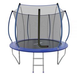 Батут складной EVO JUMP Internal 8ft (Blue) с внутренней сеткой и лестницей