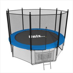 Отзывы о Батут с сеткой и лестницей Unix 6 ft (183м). Внешняя сетка. BLUE.